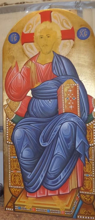 Jesus Christ Pantocrator - Painted - 2 - 4