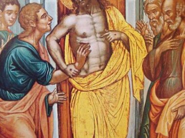 Jesus and the Samaritan woman at Jacob's Well Icon/The Incredulity of Saint Thomas Icon/Handpainted Icons/